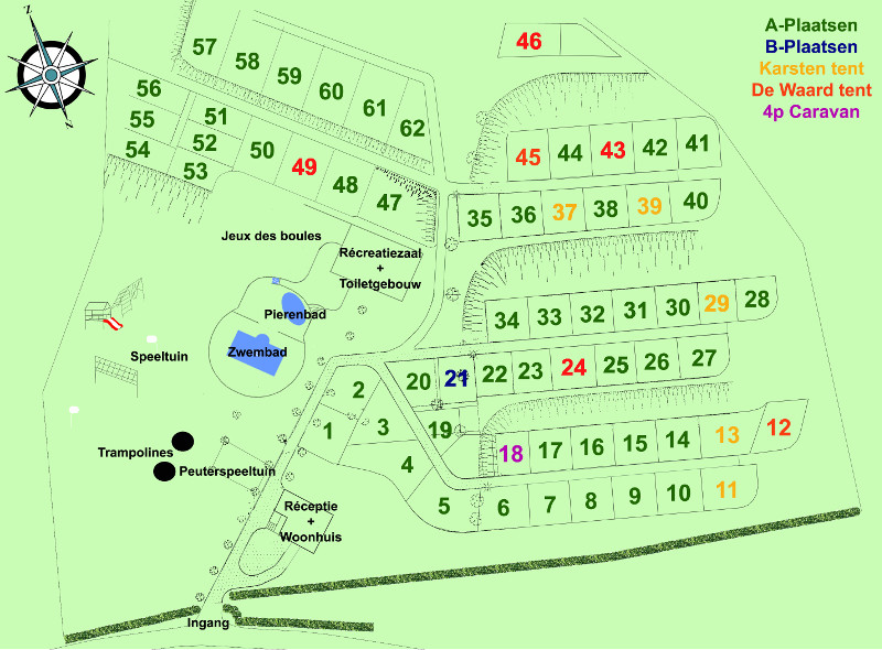 Plan du camping Le Plô